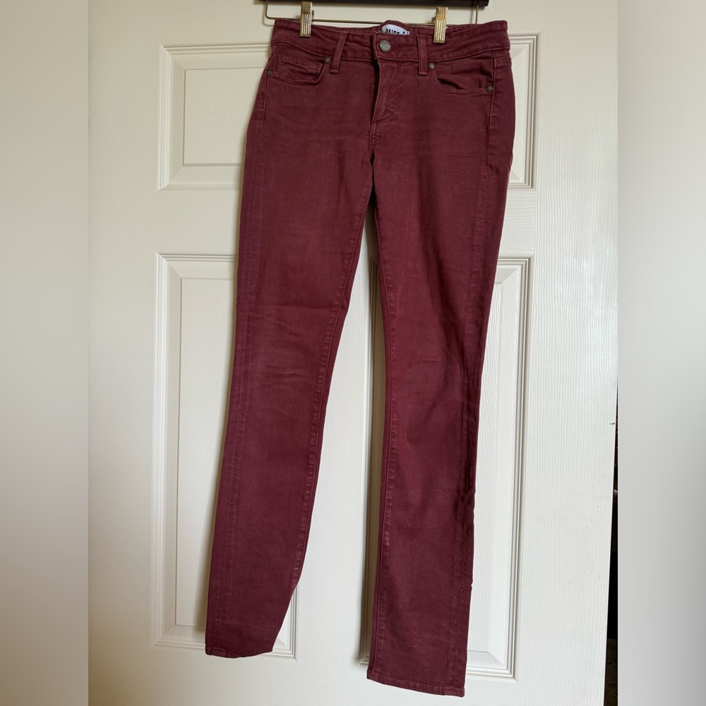 PAIGE Skyline Skinny Ankle terracota Jeans. Size 27